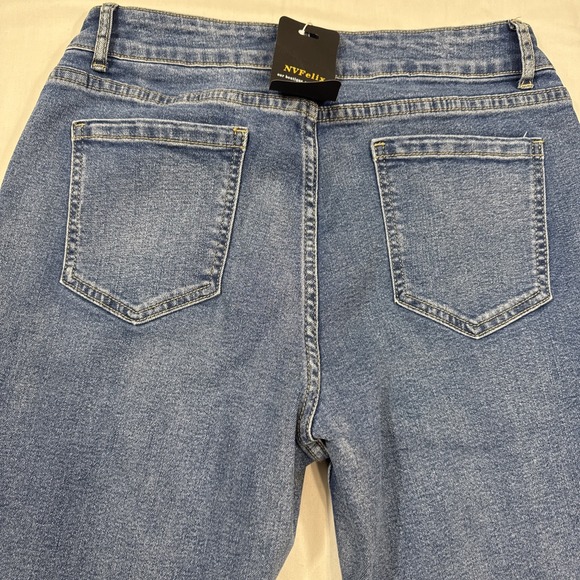 JEANS BOOT CUT Women MEDIUM SEE PICS Blue NVFELIX BOUIIQUE NWT - Picture 7 of 9
